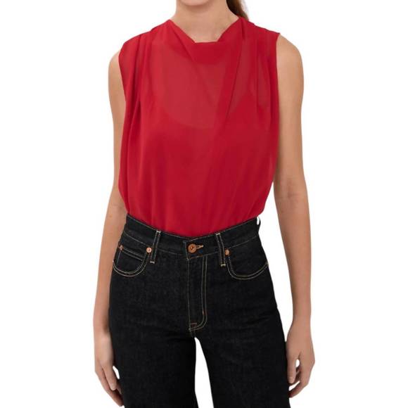 NEW AMANDA UPRICHARD scala top in red - Picture 1 of 3